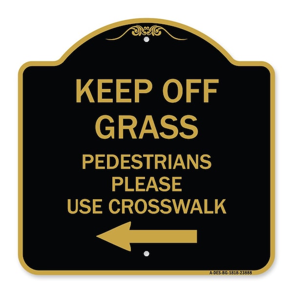 Designer Series Sign Lawn Boss Sign Stake Kit, Black & Gold Aluminum Sign, 18" x 18", BG-1818-23888